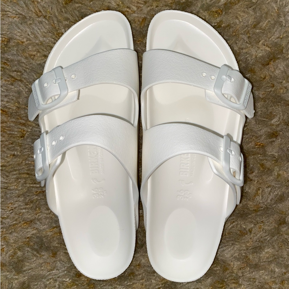 Birkenstock Womens Arizona White Eva Sandals